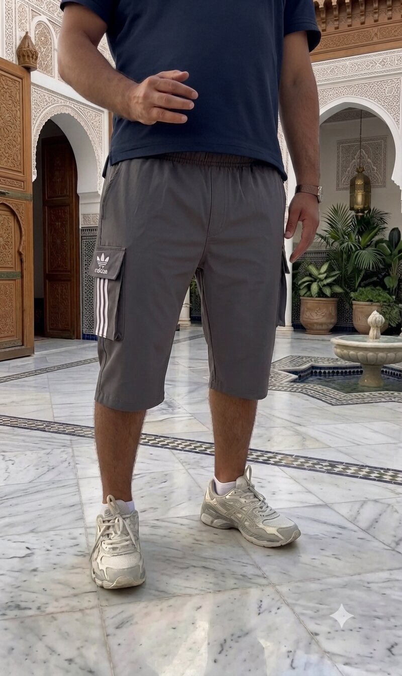 سروال أديداس رمادي